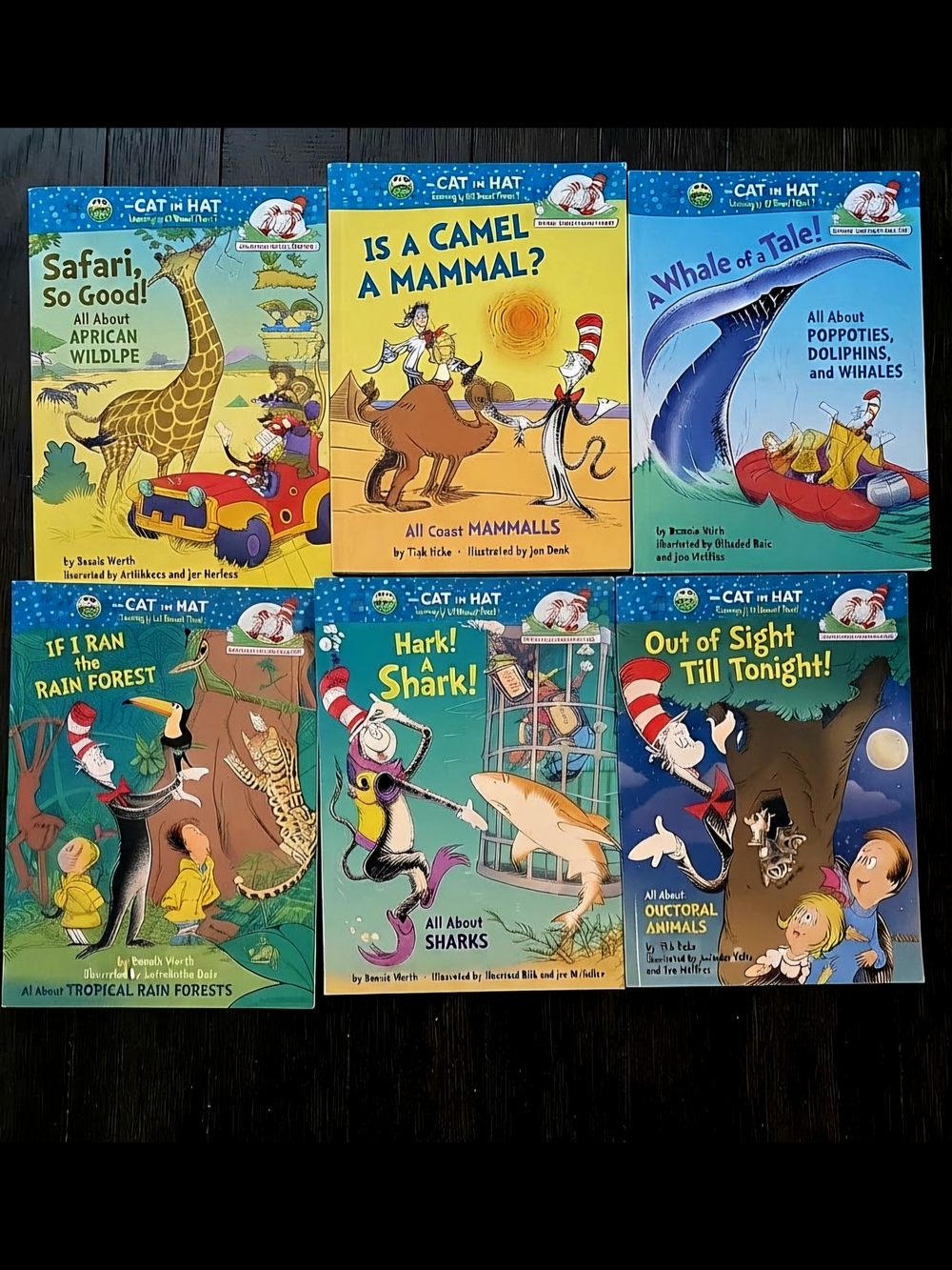 Dr. Seuss Kids Animal Learning Books - Blue, Yellow, Green